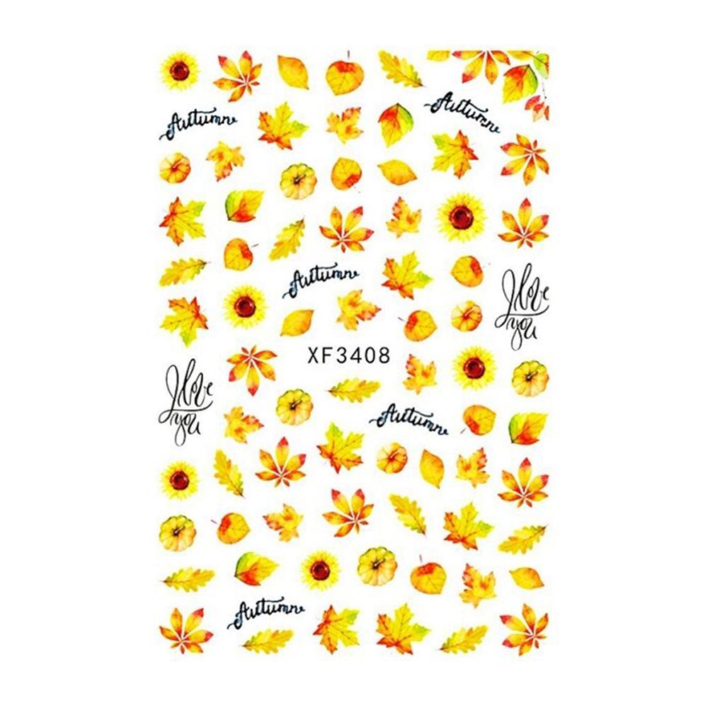 Nail Sticker - Fall Maple Leaf - XF 3408
