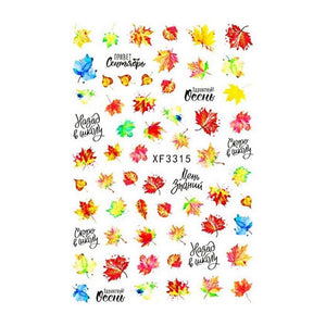 Nail Sticker - Fall Maple Leaf - XF 3315