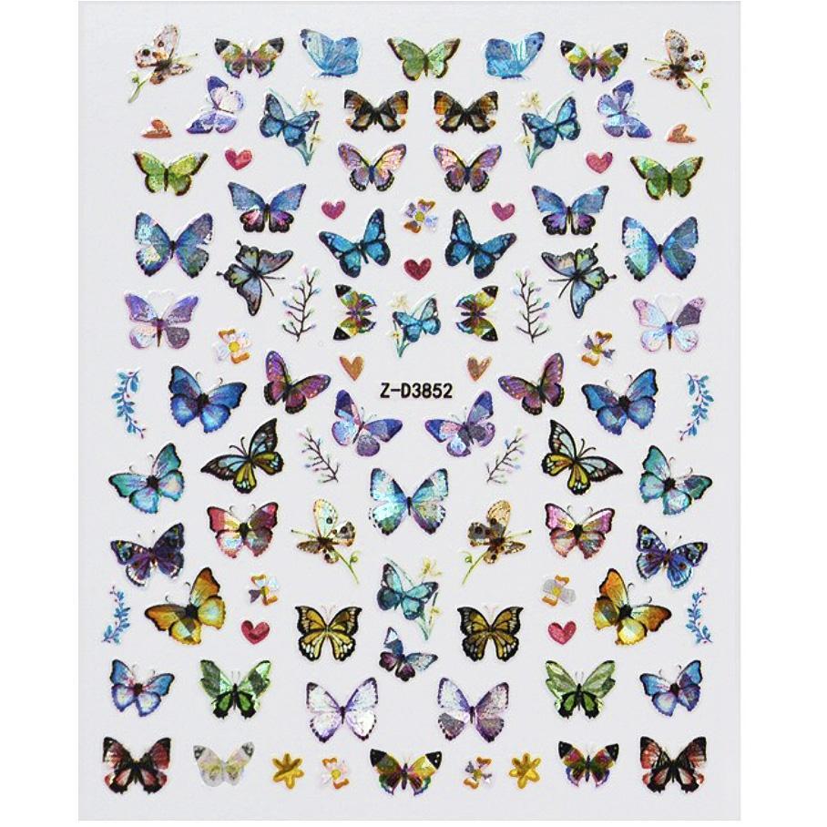 Nail Sticker - Holographic Butterfly - Z03852