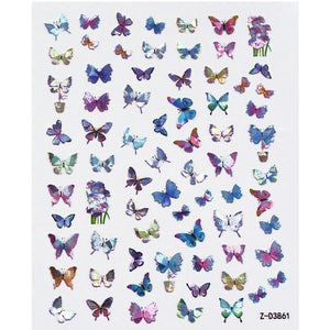 Nail Sticker - Holographic Butterfly - Z03861