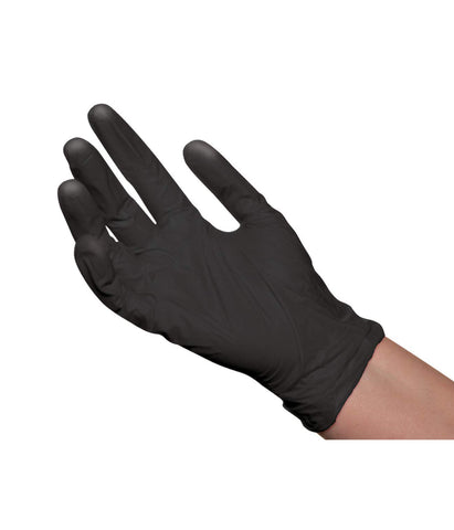 BaBylissPRO Reusable Black Satin Latex Gloves Medium 10 per box