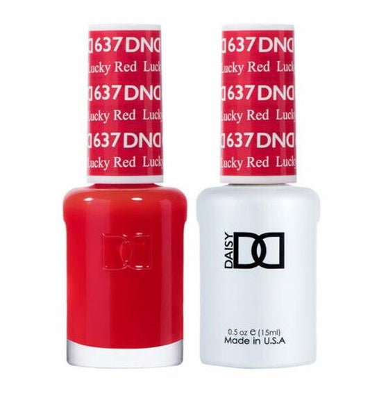 DND Duo Gel Matching Color - 637 Lucky Red
