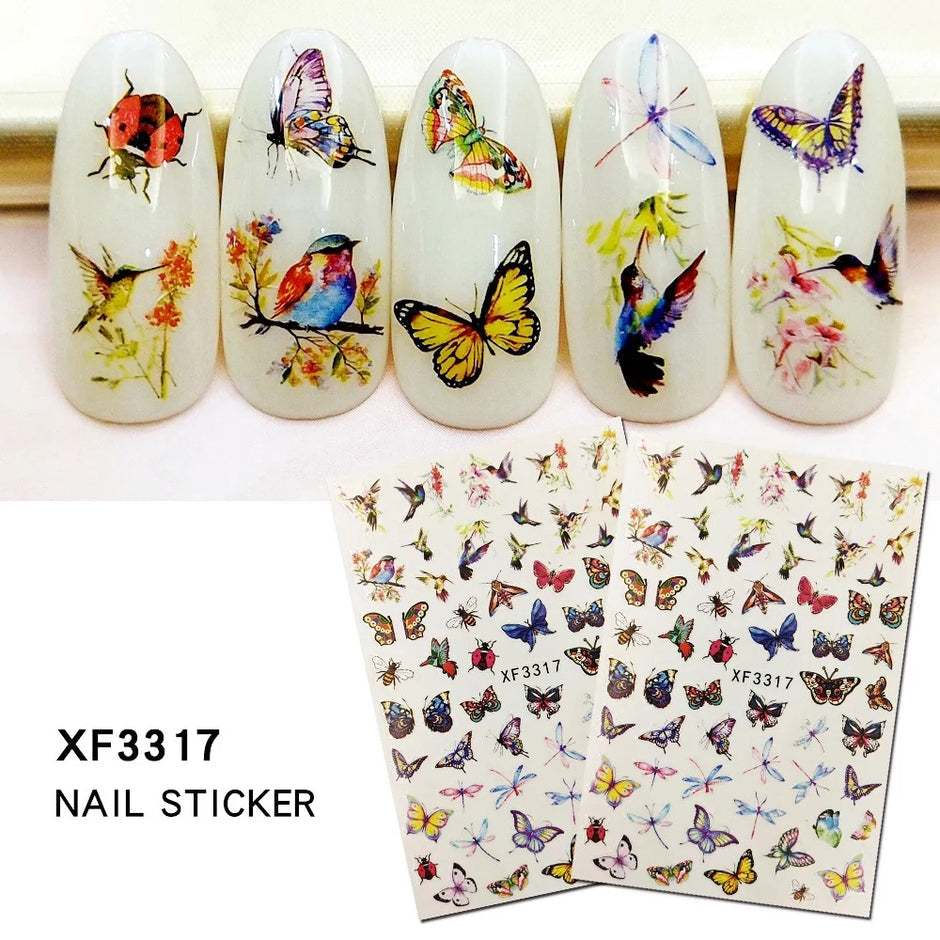 Nail Sticker - Butterfly - XF3317