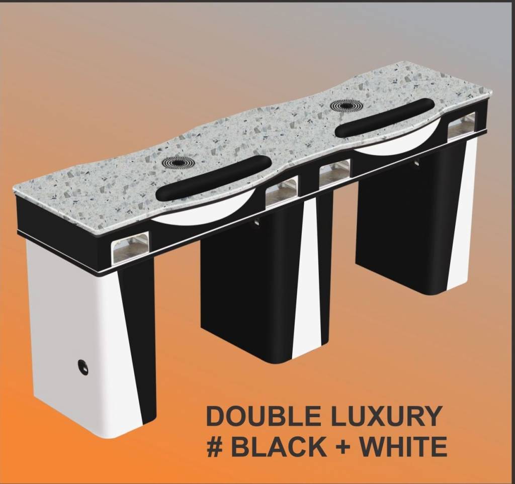 JNBS Nail Table - Double - Black & White
