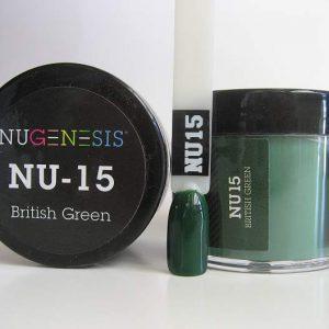 NUGENESIS - Nail Dipping Color Powder 43g NU 15 British Green