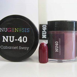 NUGENESIS - Nail Dipping Color Powder 43g NU 40 Cabarnet Sway