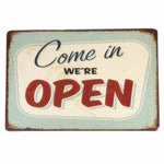 8"x12" "COME IN WE'RE OPEN " And " SORRY WE'RE CLOSED " Vintage Metal Sign Tin Poster Pub Bar Cafe Shop Retro Plaque A409