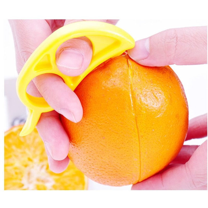 5Pcs Creative Orange Peelers Lemon Slicer Fruit Stripper Easy Opener Citrus Knife Kitchen Tools Gadgets (Random Color)