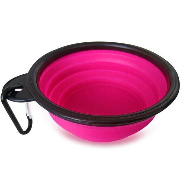 Pet Soft Dog Bowl 1PC Folding Silicone Travel Bowl For Dog Portable Collapsible Folding Dog Bowl for Pet Cat Food Water Feeding