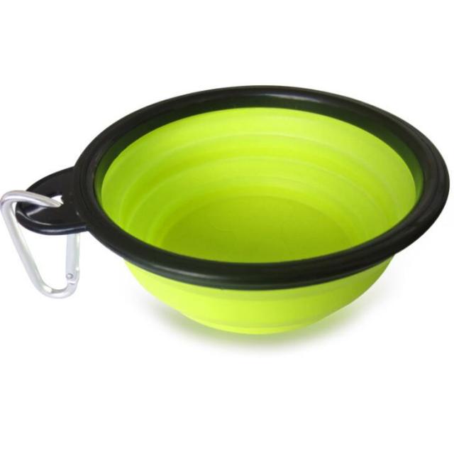 Pet Soft Dog Bowl 1PC Folding Silicone Travel Bowl For Dog Portable Collapsible Folding Dog Bowl for Pet Cat Food Water Feeding