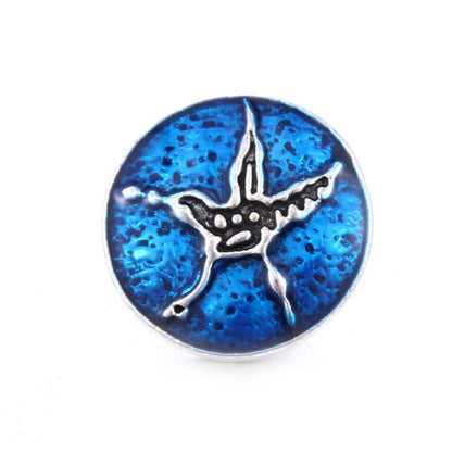 10pcs/lot Snap Button Jewelry Blue Ocean Series Crystal Dolphin Sea 18mm Metal Snap Jewelry Fit DIY Snap Bracelet Bangle Necklac