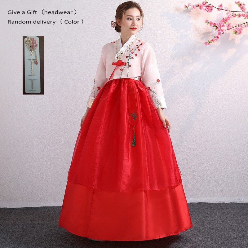 Korean Hanbok Traditional Performance Costumes for Women Elegant Hanbok Palace Korea Wedding Oriantal Dance Costume