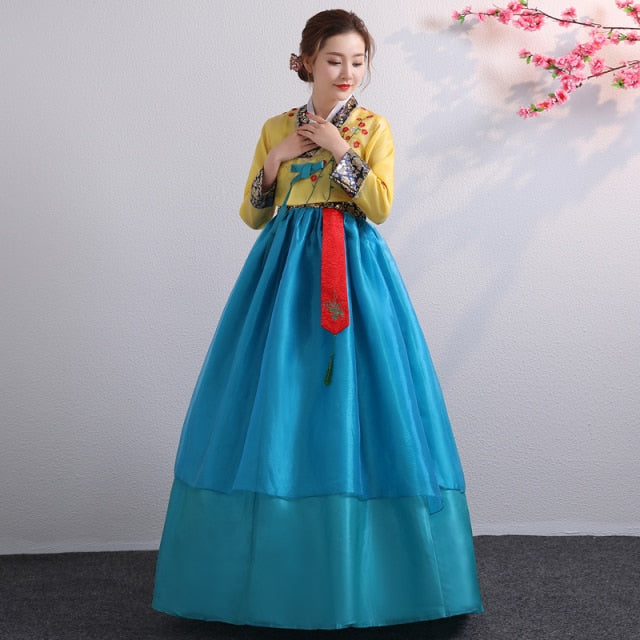 Korean Hanbok Traditional Performance Costumes for Women Elegant Hanbok Palace Korea Wedding Oriantal Dance Costume