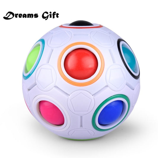 Creative Magic Cube Ball Antistress Rainbow Football Puzzle Montessori Kids Toys for Children Stress Reliever Toy JY70