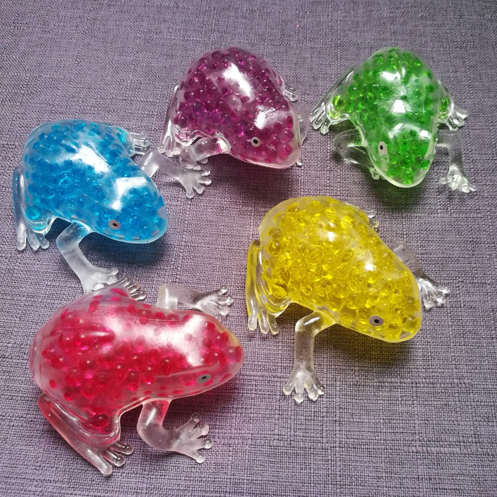 PeNeede Funny TPR Frog Gel Beads Stress Ball Autism Fidget Sensory Toy Antistress Squishy Ball