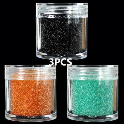 Caviar Beads Crystal Tiny Rhinestones For Manicure Glass Balls Micro Beads For Nail Decorations DIY Charms Nail Art Accessories