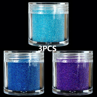 Caviar Beads Crystal Tiny Rhinestones For Manicure Glass Balls Micro Beads For Nail Decorations DIY Charms Nail Art Accessories