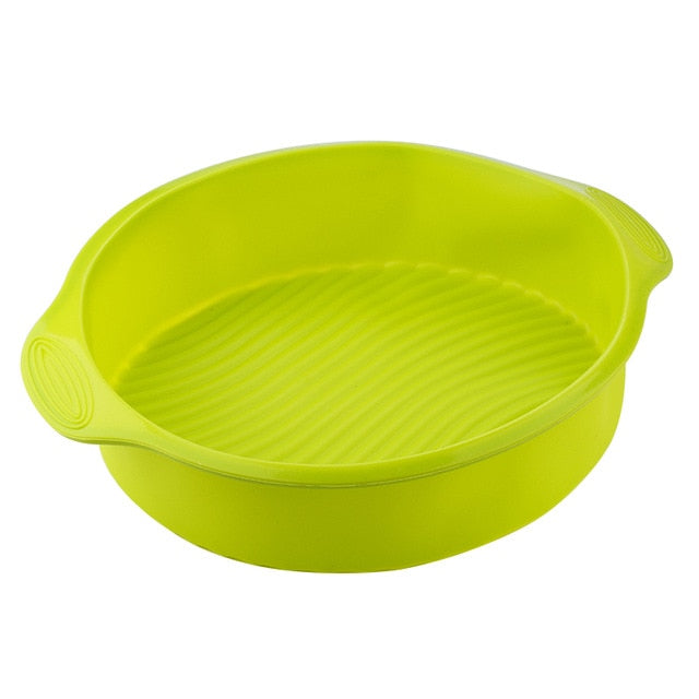 Silicone Round Food Grade Non Stick Cake Bakeware 3D Cake Mold Baking Tool Loaf Bread Tray Birthday Cake Dessert Pan Tools
