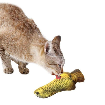 Pet Soft Plush 3D Fish Shape Cat Toy Interactive Gifts Fish Catnip Toys Stuffed Pillow Doll Simulation Fish Playing Toy For Pet