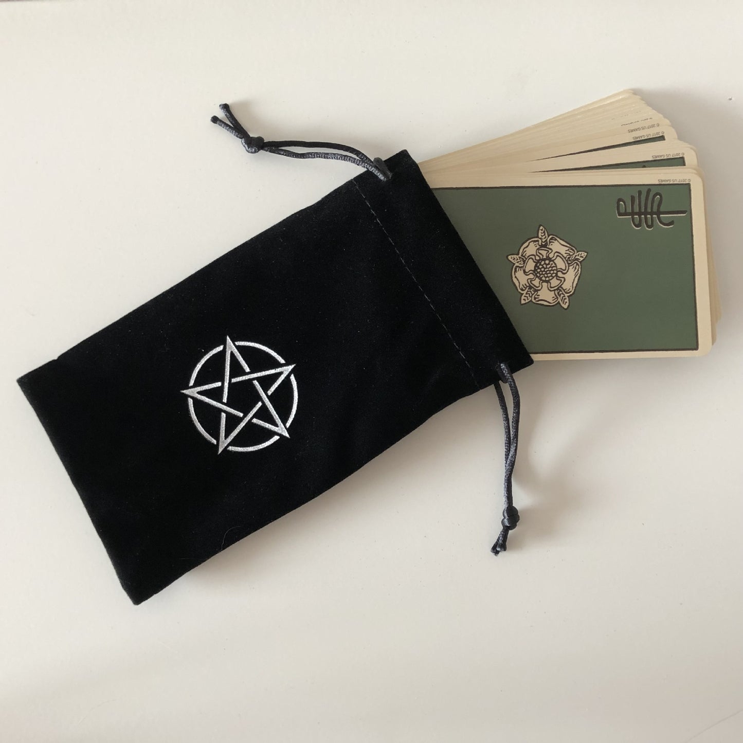 High quality tarot storage box double leather collection board game card box storage bag pentagram tablecloth FT030