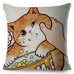 Funny Love Kiss Cute Cat Pillows Cases for Sofa Home Car Cushion Cover Pillow Covers Decor Cartoon Pillowcase 45x45cm