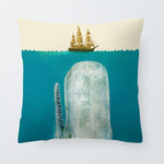 Nautical Ocean Cushion Killer Whale Creativity Pillow Case Blue Seahorse Modern Living Room For Sofa Throw Pillow 45X45Cm Velvet