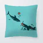 Nautical Ocean Cushion Killer Whale Creativity Pillow Case Blue Seahorse Modern Living Room For Sofa Throw Pillow 45X45Cm Velvet