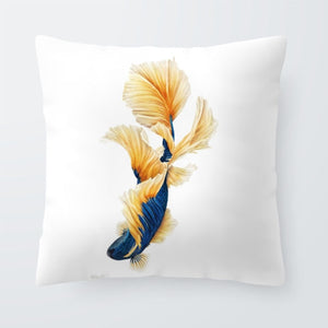 Nautical Ocean Cushion Killer Whale Creativity Pillow Case Blue Seahorse Modern Living Room For Sofa Throw Pillow 45X45Cm Velvet