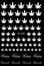 2020 Canada DIY Nail Art 3D Adhesive Nail Stickers Pot Weed Leaf Nails Decal on Nails Salon Manicure Decoration Acrylic Designs