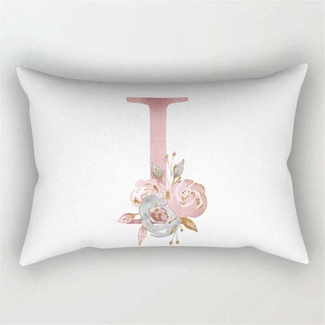 Pink Letter Cushion Cover 30x50 Polyester Pillowcase Sofa Cushions Decorative Throw Pillows Cover Home Decoration Pillowcover