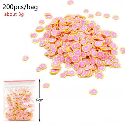 Slimes Addition Soft Fruit Fimo Slices For Slime Fluffy Lizun DIY Nail Mobile Supplies Slime Charm Accessories Kits For Children