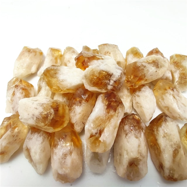 50g Quality Natural Brazilian Citrine Stone Yellow Quartz Crystal Rough Points Bulk Gemstone Healing Mineral Specimen