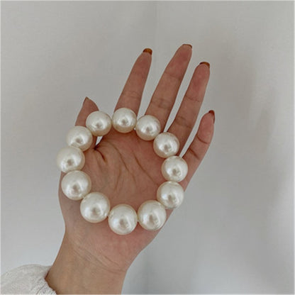 Woman Big Pearl Hair Ties Fashion Korean Style Hairclips Hairband Scrunchies Girls Ponytail Holders Rubber Band Hair Accessories