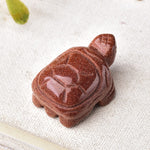 1PC Natural Crystal Rose Quartz Tortoise Amethyst Opal Animals Healing Stone Home Decor Fish Tank Crafts Small Decoration