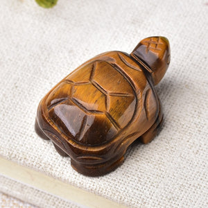 1PC Natural Crystal Rose Quartz Tortoise Amethyst Opal Animals Healing Stone Home Decor Fish Tank Crafts Small Decoration