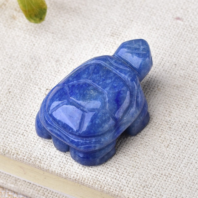 1PC Natural Crystal Rose Quartz Tortoise Amethyst Opal Animals Healing Stone Home Decor Fish Tank Crafts Small Decoration