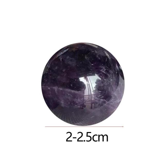 1Pc  20mm Healing Purple Stone Natural Amethyst Quartz Sphere Gift For Home Decoration Ball Collection Crystal Pretty H7L1