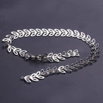 100 Yard Gold Silver Aircraft Leaf Chain Hollow 3D Metal Alloy Punk Nail Art Decorations Studs Jewelry Accessory Supplies TOP