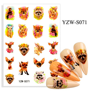 1 Sheet Water Decal Nail Art Decorations Nail Sticker Tattoo Full Cover Beauty David Decals Manicure Supplies Accessorie