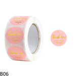 500pcs Thank You Stickers 1inch Round Gift Seal Label Sticker Diary Stationery Stickers For Wedding Party Decor Handmade Sticker