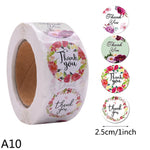 500pcs Thank You Stickers 1inch Round Gift Seal Label Sticker Diary Stationery Stickers For Wedding Party Decor Handmade Sticker