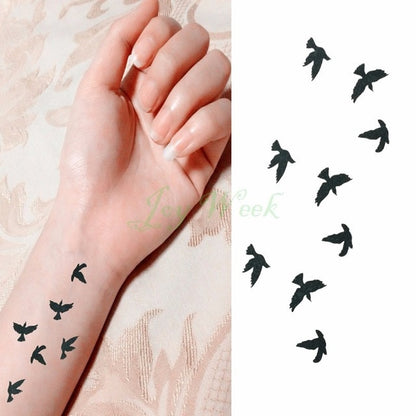 Waterproof Temporary Tattoo sticker on ear finger music note bird stars line streak henna tatto flash tatoo fake for women 24