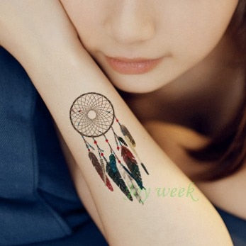 Waterproof Temporary Tattoo sticker on ear finger music note bird stars line streak henna tatto flash fake tatoo for women 24