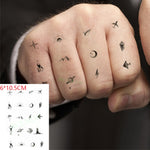 Waterproof Temporary Tattoo sticker on ear finger music note bird stars line streak henna tatto flash tatoo fake for women 24