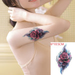 Waterproof Temporary Tattoo Sticker sexy baby's breath flower tatto birds gun feather Water Transfer fake flash tattoos