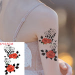 Waterproof Temporary Tattoo Sticker sexy baby's breath flower tatto birds gun feather Water Transfer fake flash tattoos