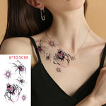 Waterproof Temporary Tattoo Sticker sexy baby's breath flower tatto birds gun feather Water Transfer fake flash tattoos