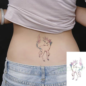 Waterproof Temporary Tattoo Sticker sexy baby's breath flower tatto birds gun feather Water Transfer fake flash tattoos