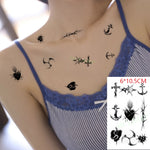 Waterproof Temporary Tattoo Sticker sexy baby's breath flower tatto birds gun feather Water Transfer fake flash tattoos