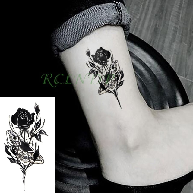 Waterproof Temporary Tattoo Sticker sexy baby's breath flower tatto birds gun feather Water Transfer fake flash tattoos